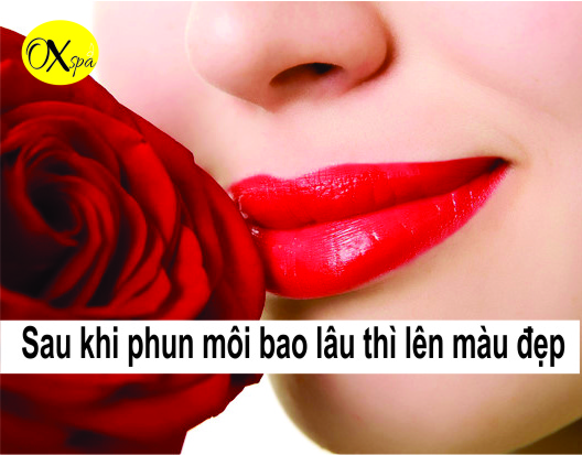 Sau khi phun môi bao lâu thì lên màu đẹp